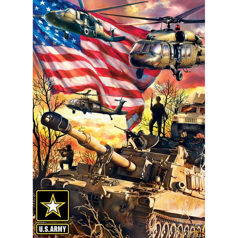 MasterPieces US Army Firepower 1000 Piece Jigsaw Puzzle - Jigsaw Puzzle with Vibrant Artwork and Durable Pieces - Fun Family Activity, Brain Challenge, and Educational Entertainment for Kids or Teens - Image 2